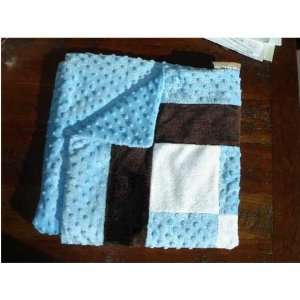  Blue Bubbles & Chocolate  BBDNY  Baby Blanket