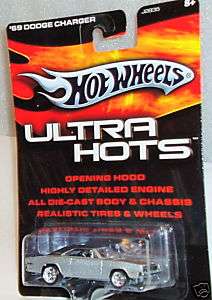 Hotwheels Ultra Hots 69 Dodge Charger silver w/5 spoke  