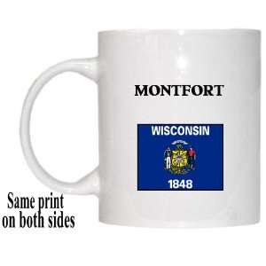   US State Flag   MONTFORT, Wisconsin (WI) Mug 