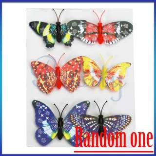 Artificial Butterfly w Fridge Magnet for Home Wedding Decoration 