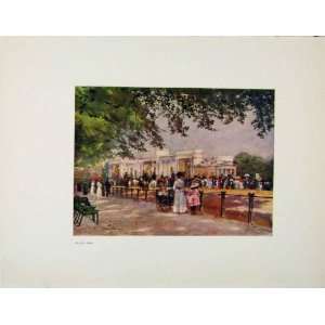 Charm Of Gardens In Hyde Park By Calthrop Old Print