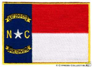 NORTH CAROLINA STATE FLAG embroidered iron on PATCH new  