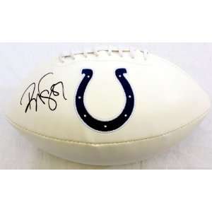  Reggie Wayne Signed Colts Logo Ball   GAI   Autographed 