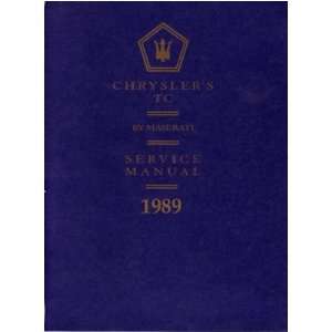    1989 CHRYSLER MASERATI Shop Service Repair Manual Automotive