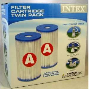 Intex Pool Filter Cartridge Twin Pack Size A