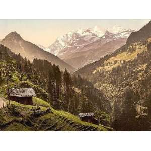   Poster   Kienthal and Alpine hut Bernese Oberland Switzerland 24 X 18