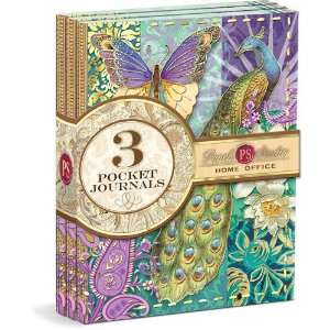  Punch Studio Indian Peacock Small Pocket Journal 3 Pack 
