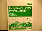3M TRANSPARENCY FILM 520 infrared copiers 90 sheets clear image black 