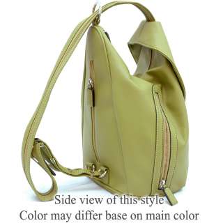 Soft Leather Like Fashion Functional Backpack Bag White  
