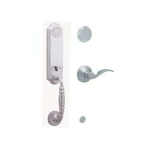   Satin Chrome Florence Two Piece Dummy Handleset with St. Annes Lever