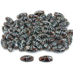  Dark Red Tube Glass Beads Beading Part 29mm Approx 50 