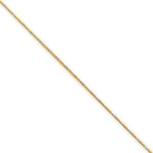  14k Rhodium 0.80mm D/C Snake Chain Length 18 Jewelry