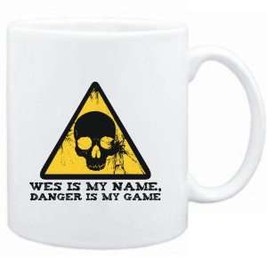 Mug White  Wes is my name, danger is my game  Male Names  