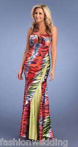 Dave and Johnny 6626 Multi print Prom party gown Size 2  