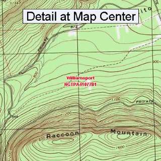 USGS Topographic Quadrangle Map   Williamsport, Pennsylvania (Folded 