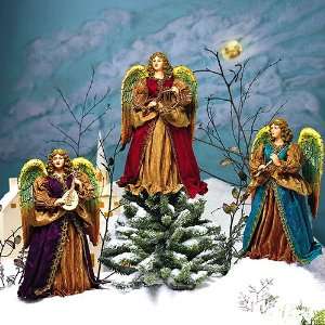   Angel With Flute Fabriche Christmas Decoration #W9702