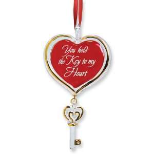  Key To My Heart Glass Ornament Jewelry