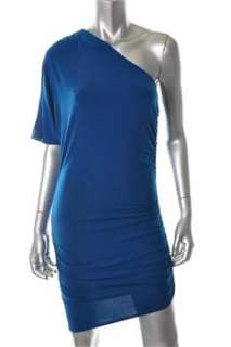 FAMOUS CATALOG Moda NEW Blue Versatile Dress BHFO Ruched S  