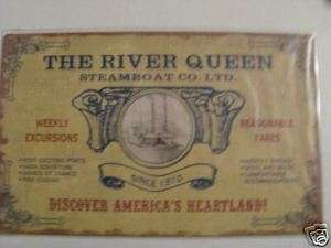 River Queen Vintage look decor Steamboat Metal Tin Sign  