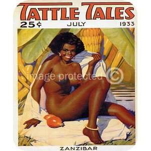  Tattle Tales Magazine Vintage Pinup Girl MOUSE PAD Office 