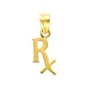  14K Gold Pharmacist Symbol RX Penadant Jewelry