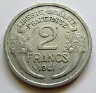 1941 2 francs coin  