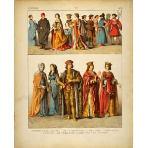  1882 Costume Spanish Medieval Royalty King Queen Count 