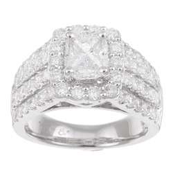 14k White Gold 3ct TDW Diamond Engagement Ring (I J, SI2 I1 