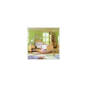 Lea Off Campus Kids Full Wood Panel Bed 3 Piece Bedroom Set in Natural 