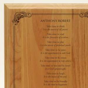  Take Time Engraved Plaque