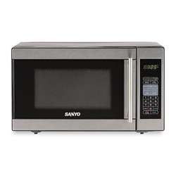   Stainless Steel/ Black Countertop Microwave Oven  