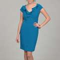 Sandra Darren Womens Blueberry Ruffle Empire Waist Dress Was 