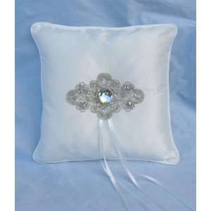 Royal Jewel Ring Bearer Pillow in Choice of Silk Color  