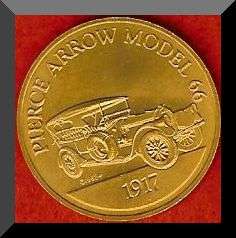Franklin Mint Antique Car Token 1917 PIERCE ARROW 66  