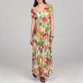 24/7 Comfort Apparel Womens Floral Maxi Dress