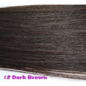   Hair 18 100 Pre glued Fusion Tips Silky Straight Color #2 Dark Brown