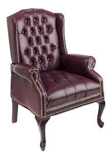 High Wing Back Queen Anne Lounge Club Chairs  