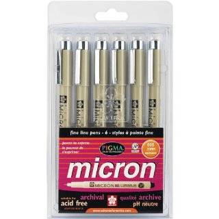 Sakura 0.2mm Pigma Micron Pen Set, Size 005, Assorted Colors