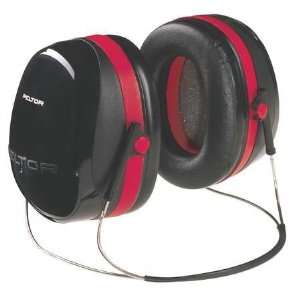 3M H10B Earmuff,Behind the Head,Black/Red