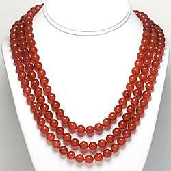60 inch Carnelian Endless Necklace  