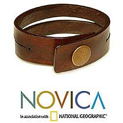 Duality in Brown Medium Leather Bracelet (Indonesia)  