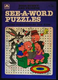 BUGS BUNNY AND FRIENDS SEE A WORD PUZZLE BOOK   UNUSED  