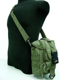Molle Airsoft Shoulder Pack Bag Tools Mag Drop Pouch OD  