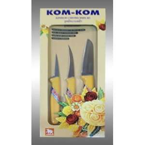 Kom Kom Fruit and Vegetable Carving Knives Set C  Kitchen 