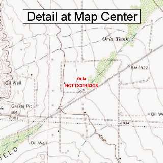   Quadrangle Map   Orla, Texas (Folded/Waterproof)