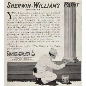  1910 Ad Sherwin Williams Paint House Painter Paintbrush 