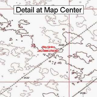 USGS Topographic Quadrangle Map   Big Sinks, New Mexico 