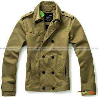 Men Fashion Slim Double Breast Jacket Trench Coat #034  