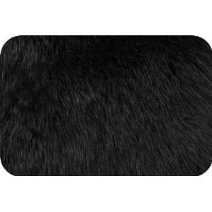  60 Wide Faux Fur Luxury Shag Black Fabric By the Yard 