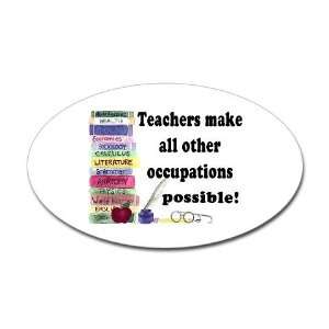  Teacher Occupations Occupations Oval Sticker by  